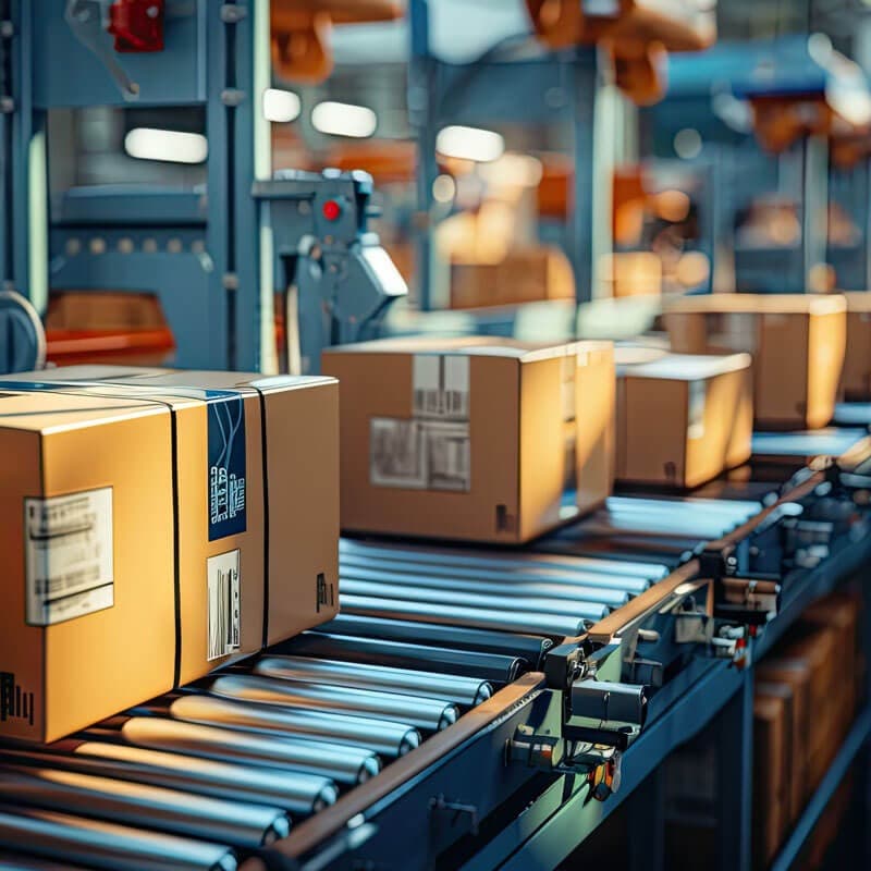 Warehouse conveyor belt